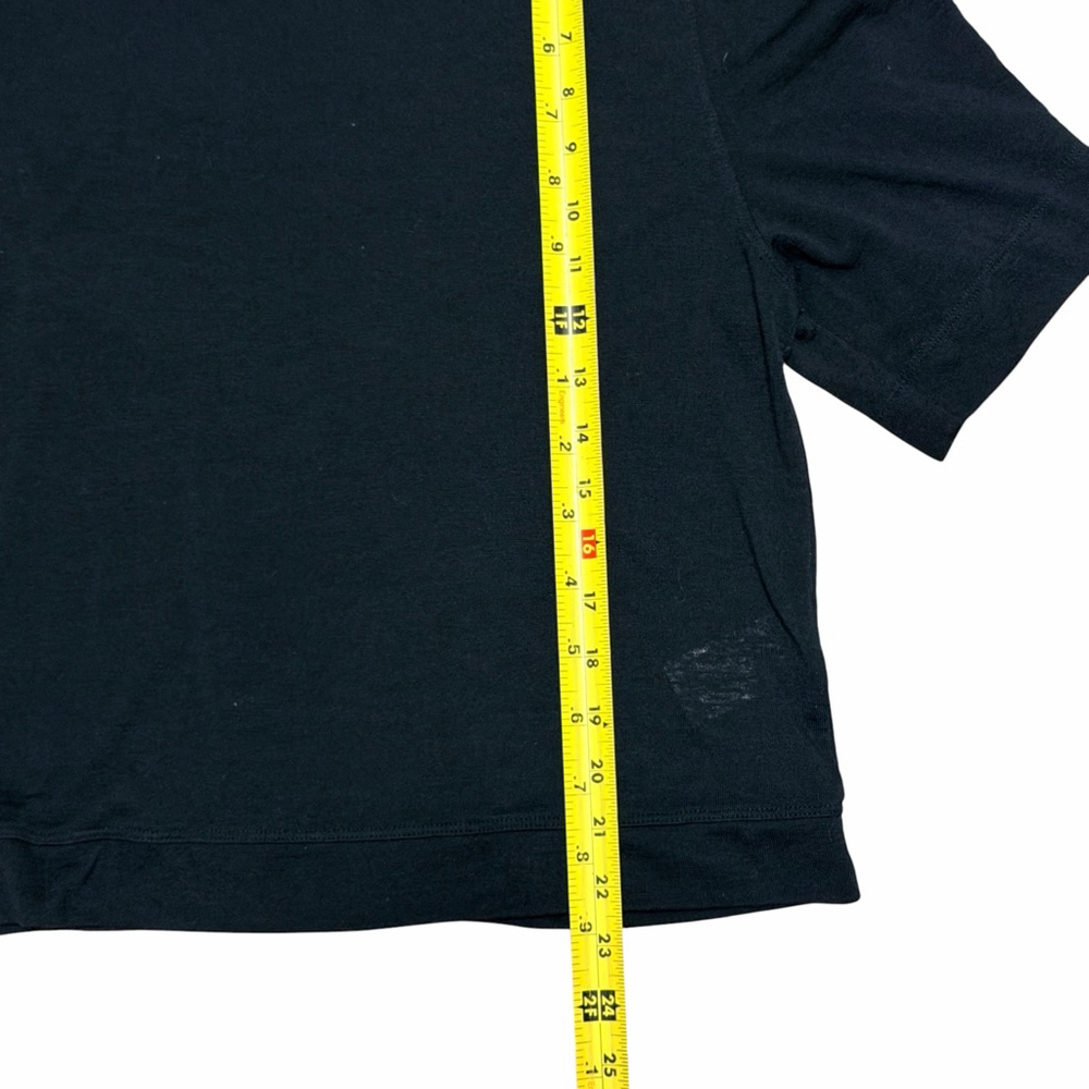 Athleta Black Modal Blend Boxy Tee XL Short Sleeve Relaxed Fit Lightweight - Picture 8 of 11
